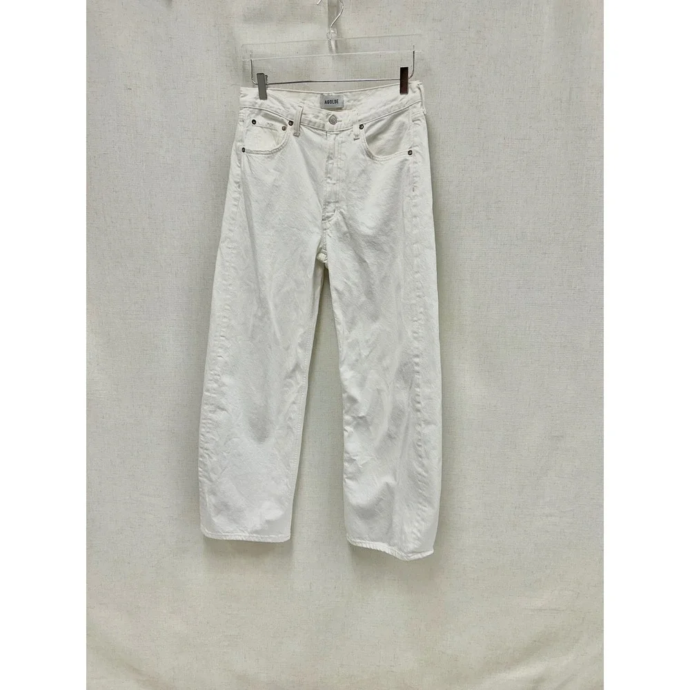 AGOLDE White Low Curve Jean in Milkshake Womens Size 27 100% Cotton A197B-1183